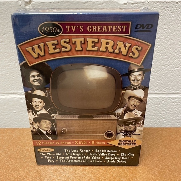 1950s Westerns DVD Gift Set, digitally restored features 12 classic TV shows NEW - Picture 1 of 3